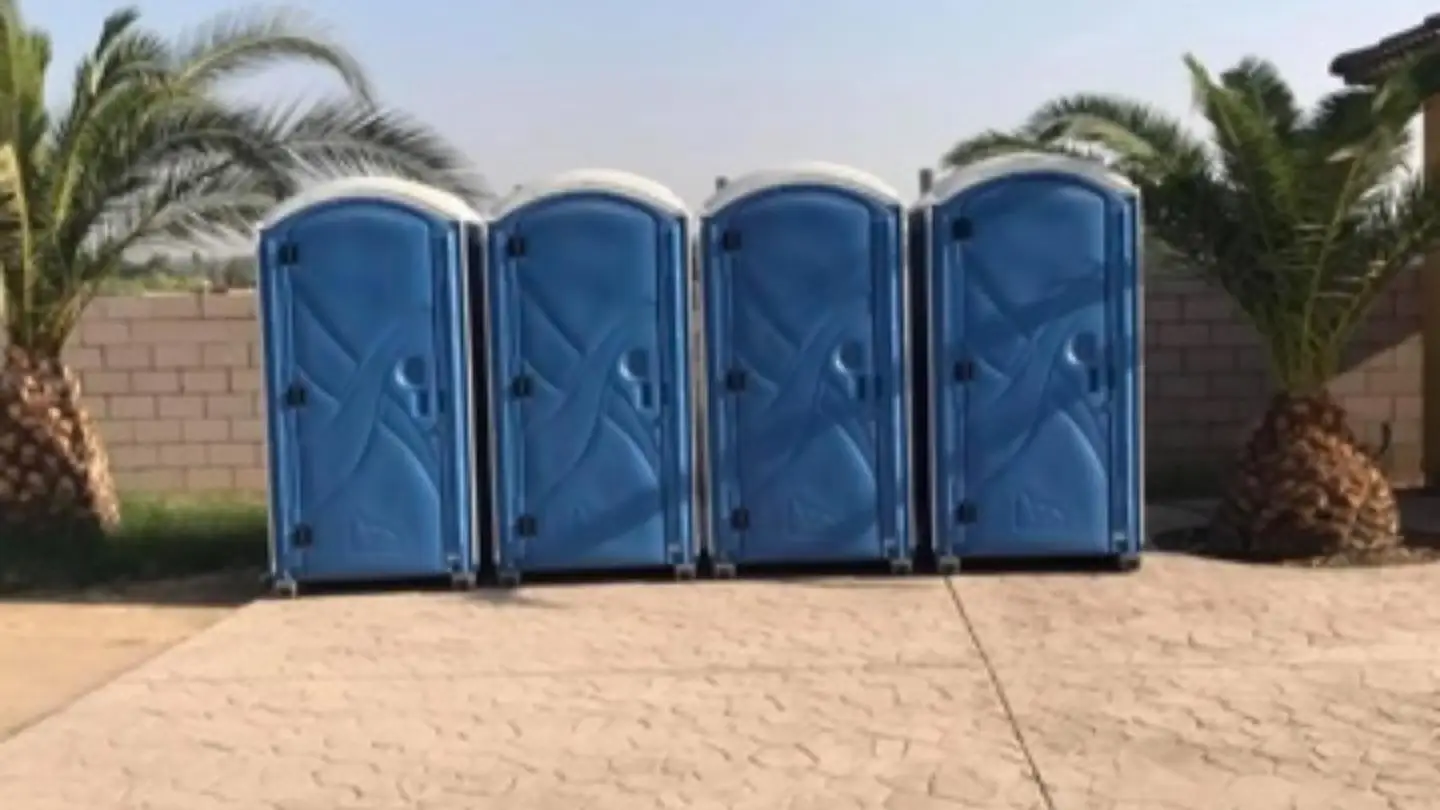 Portable toilets staged for same-day delivery