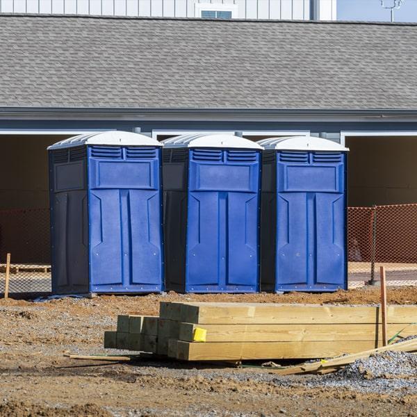 Heavy-duty construction site porta potty in Bridgeport, Connecticut